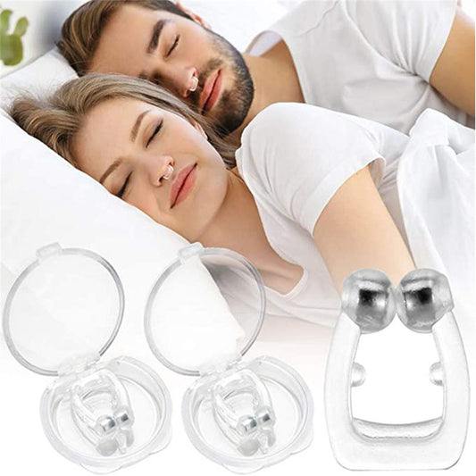 "Say Goodbye to Snoring with our Silicone Magnetic Anti-Snore Nose Clip and Sleep Tray - Your Ultimate Sleeping Aid and Apnea Guard Solution"