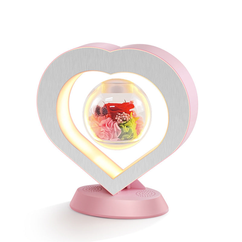 Valentines Day Gift Heart Floating Table LED Night Light Magnetic Levitation Creatives Lamp Desk Lamp Home Decor