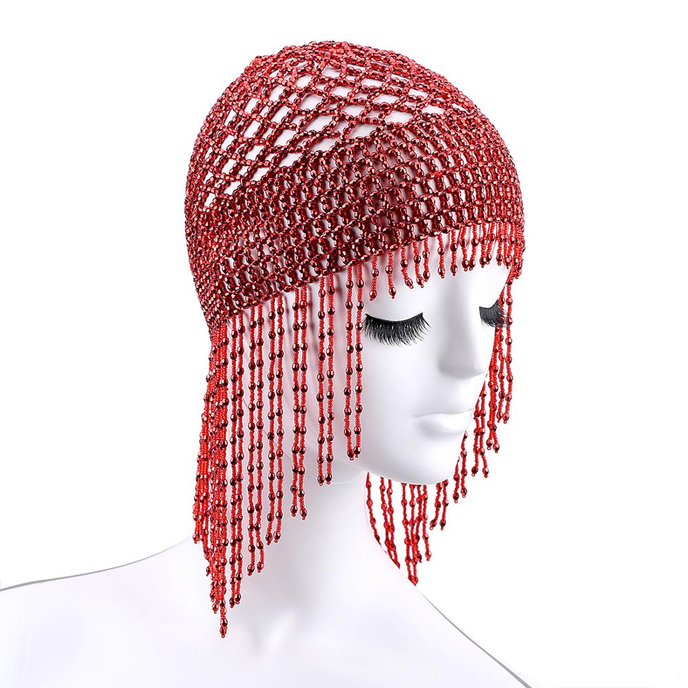 Girls Womens Exotic Cleopatra Beaded Belly Dance Head Cap Hat / Hair Accessory / Headpiece for Party Wedding Showing 1015