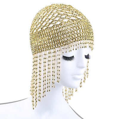 Girls Womens Exotic Cleopatra Beaded Belly Dance Head Cap Hat / Hair Accessory / Headpiece for Party Wedding Showing 1015