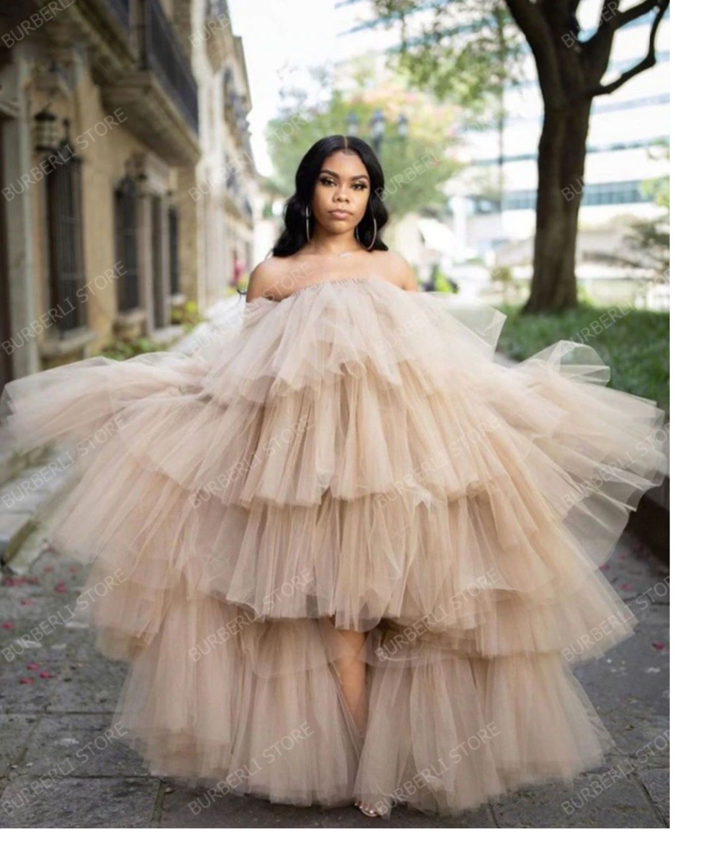 Extra Puffy Tulle Hi Low Prom Gown Party Dresses Tiered Ball Gown Cocktail Formal Dress Chic Orange Skirt Tutu Occasion Wear